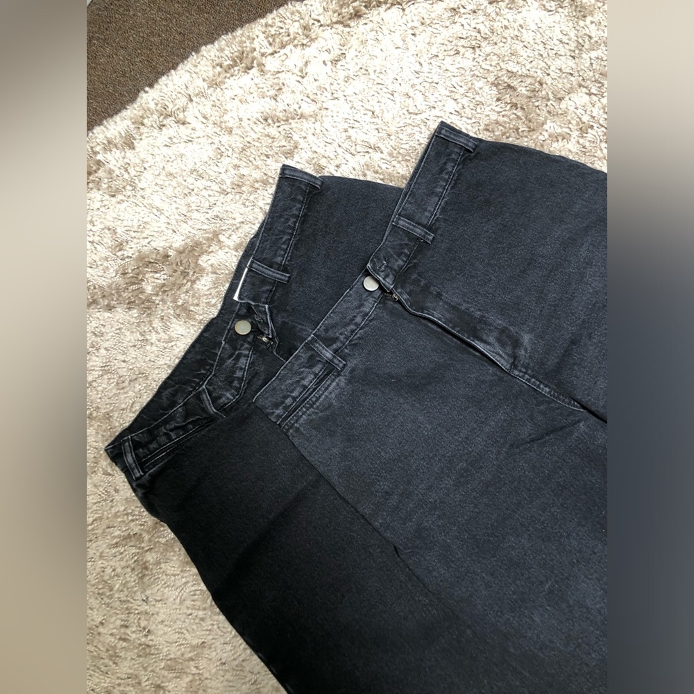 ASOS Design easy high waist wide leg jeans 🐈‍⬛ black denim 🐈‍⬛ - Picture 10 of 12